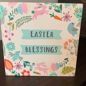 Wooden Easter Blessings sign